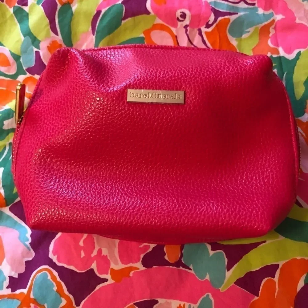 New bareMinerals hot pink makeup bag